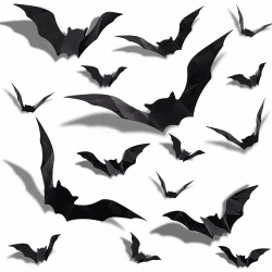 GoldRock 4 Größen 3D Fledermaus Deko Halloween Sticker, 32 Stück Halloween Deko Fledermäuse Wandaufkleber,Fledermaus Aufkleber Schwarz,Gothic Fensterbilder Helloween Dekorationen für Wand,Fenster,Tür 32 Stück Halloween 3d Fledermaus Deko Angebot bei HelloDeals