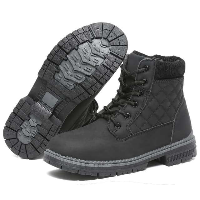 ziitop Winterschuhe Damen Schneestiefel Damen Kurzschaft Stiefel Wasserdicht Warm Gefüttert Winterstiefel Bequem Rutschfeste Winterstiefel Outdoor Schuhe 36-42EU 39 EU Schwarz