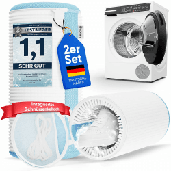 Schuhwaschbeutel Waschmaschine - 2 Stück - Wäschesack Schuhe - Waschbeutel Schuhe - Schuhbeutel Waschmaschine 2 Stück - Weiß Angebot bei HelloDeals