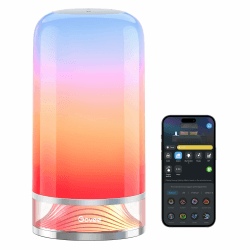 Govee LED Tischlampe, Nachttischlampe Touch Dimmbar RGBICWW, Steuerung von Alexa mit 64 Szenenmodi, 500 Lumen, Funktioniert mit Matter, 2700-6500k, für Wohnzimmer und Schlafzimmer Angebot bei HelloDeals