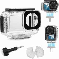 FitStill 196FT/60M Unterwasser-wasserdichtes Gehäuse mit magnetischer Schnellverschluss-Schnittstelle, kompatibel mit DJI Osmo Action 5 Pro/Action 4/Action 3, Tauchschutz Action 5 Pro Schutzhülle Angebot bei HelloDeals