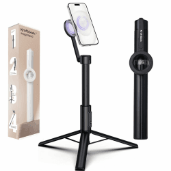 KraftGeek Magnetisches Handy Stativ Selfie Stick mit MagSafe, Smartphone Stativ bis 163 cm, Selfiestick für iPhone 12–17 Pro Max, Handystativ & Tripod für Creator,Schwarz Angebot bei HelloDeals