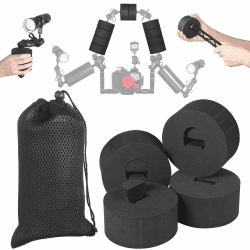 MINIFOCUS 4Pcs Unterwasserkamera Auftrieb Float Kits, Auftrieb vorgesehen 175g*4, Durchmesser 3.15", Dicke 1.5", Aquatic Arm Float Kit für Seafrogs/nitescuba/Starbea schwimmende Arme Tauchen Tablett Angebot bei HelloDeals