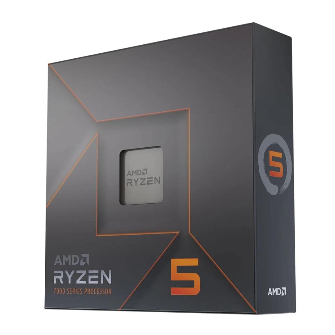 AMD Ryzen 5 7600X Prozessor (intergrierte Radeon Grafik, 6 Kerne/12 Threads, 105W TDP,AM5 Sockel, 38MB cache, Bis zu 5.3 GHz max boost, Kein Kühler)