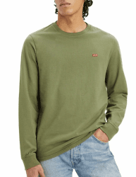 Levi's Herren Long-Sleeve Original Housemark Tee T-Shirt L Bluish Olive Angebot bei HelloDeals