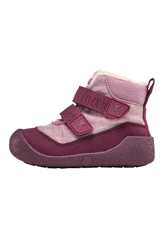 Affenzahn Lauflerner Winterstiefel Vegan Snuggy rutschfest, mit Klettverschluss, wasserdicht, warm gefüttert, leicht, Größe 19-25 23 EU Otter Rosa
