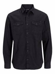 JACK & JONES Male Jeanshemd Comfort Fit Jeanshemd L Black Denim Angebot bei HelloDeals