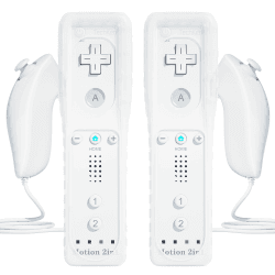 TechKen 2er Set Wii Remote Plus Mit Motion Plus und Nunchuck - Fernbedienung Kontroller Ersatz für Wii/WiiU White Angebot bei HelloDeals