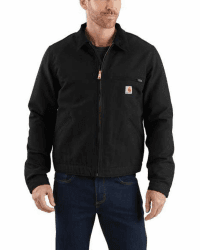 Carhartt Herren Duck Detroit Jacket Work Utility Oberbekleidung L Schwarz Angebot bei HelloDeals