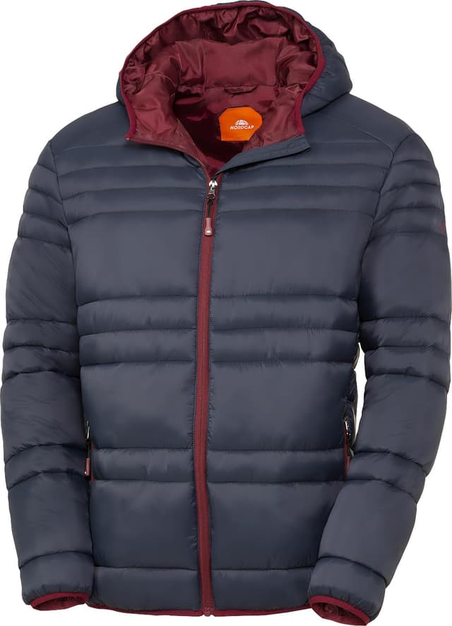 NORDCAP Steppjacke Herren in Daunenoptik, warme Übergangsjacke, Ultraleicht mit Kapuze, 100% Wattierung, Gr. M – 3XL XL Marine