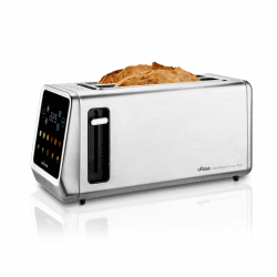 Ufesa One Touch Duo Plus, Digitaler Toaster 1400W, 2 Schlitze, LED-Anzeige, 6 Bräunungsstufen, Funktionen für Brot, Bagel, Muffin, Waffel, Aufwärmen, Auftauen, Speicherfunktion, Krümelschublade 6 Levels 2 Lange Shlitze