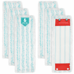 6 Stück Wischbezug für Leifheit Profi XL Micro Duo / Profi XL Cotton Plus, Mikrofaser Ersatzbezug für Alle Bodenarten, Super Starke Wasseraufnahme und Starke Dekontaminationsfähigkeit