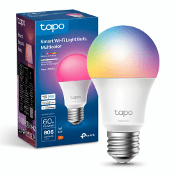 Tapo Smart Glühbirne E27, Kompatibel mit Alexa, Mehrfarbige dimmbare Funktion, 806 Lumen, Zeitpläne und Automatisierungen, Abwesenheitsmodus Angebot bei HelloDeals