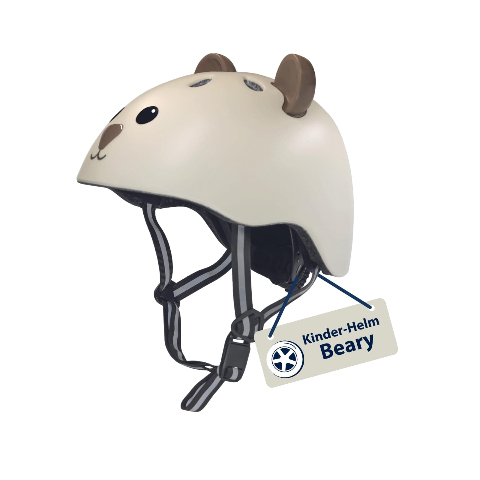 HUDORA Kinderhelm mit süßem Tier-Motiv - Bequemer Kleinkind-Helm in XXS, XS - Sicherer Fahrradhelm - Hochwertiger Kinder-Helm für Mädchen und Jungen - für Laufrad, Scooter und Fahrrad mocha 48-52 cm