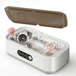 GlasFlength Ultraschallreinigungsgerät, 49kHz Ultraschallreiniger Gerät 640ML Große Kapazität 40W Brillenreinigungsgerät Ultraschallreiniger mit 3 Modi Ultrasonic Cleaner für Uhren Schmuck Kosmetik