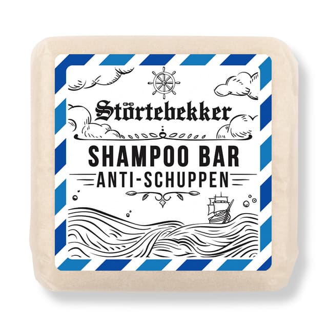 NEU: Störtebekker® Premium Festes Anti Schuppen Shampoo - Festes Shampoo Herren & Damen - 3in1 Duschseife Männer für Haare, Kopfhaut & Bart - vegan, handgefertigt (100g) 1 stück (1er Pack)