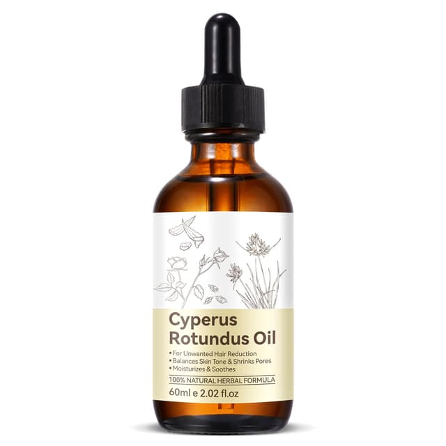 Cyprus Rotundus Oil for Hair Removal - Reducing Body Hair Growth | 100% Pure Cyperus Rotundus Essential Oil for Smooth Skin & Hair Removal, 60ml 60 ml (1er Pack)