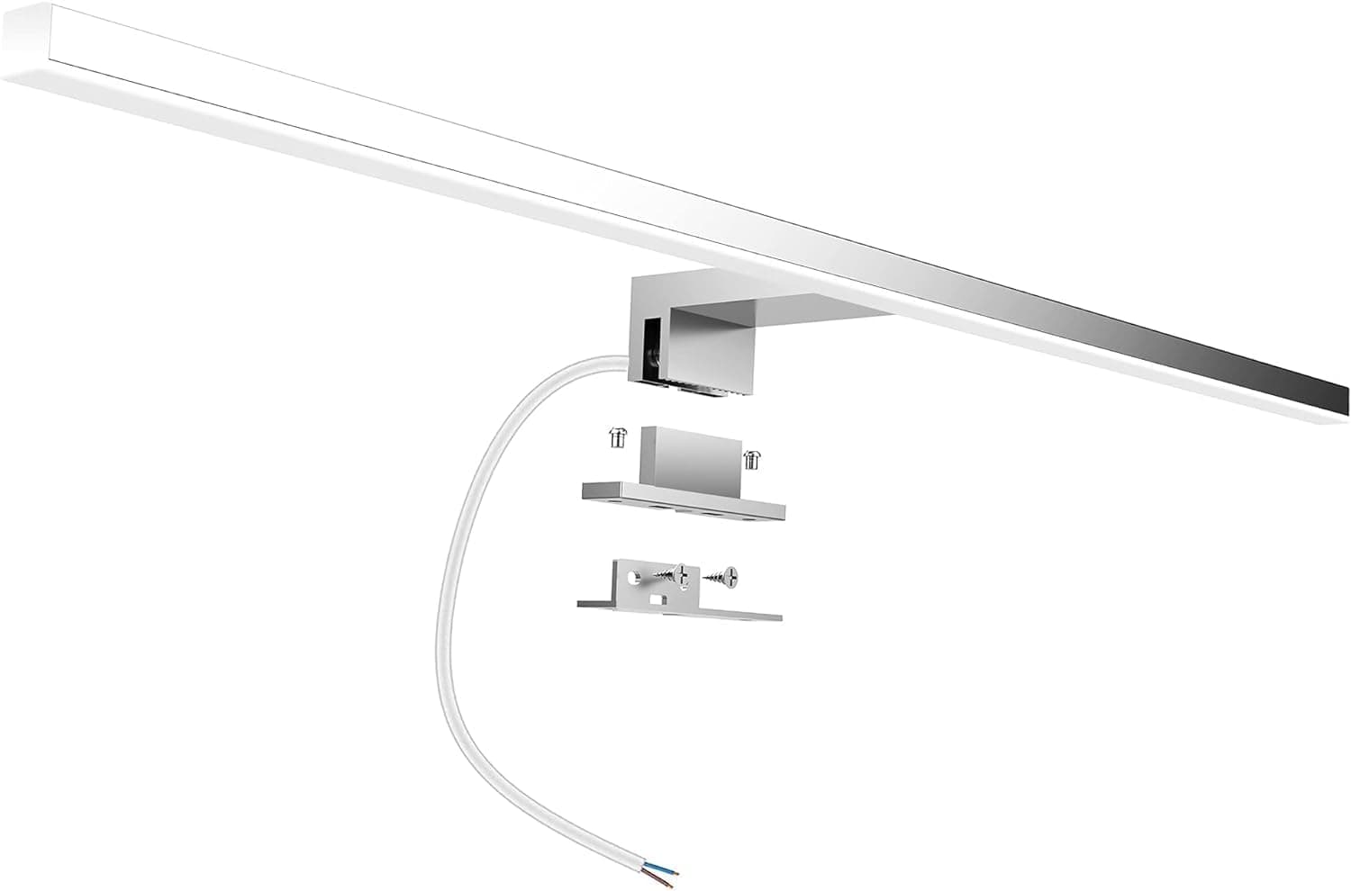 Aogled Led Spiegelleuchte Badezimmer 10W 820LM 60 cm 230V 4000K,3-in-1 Klasse II Bad Spiegellampe,Kein Flimmern Badlampe Wandbeleuchtung Neutralweiß 600mm Bad Spiegelleuchte
