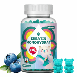 EinBär Creatin gummies Monohydrat 5000mg Pro Portion Kreatin Gummibärchen für Männer und Frauen, mit Taurin, zuckerfrei Vegan, 60 Stück