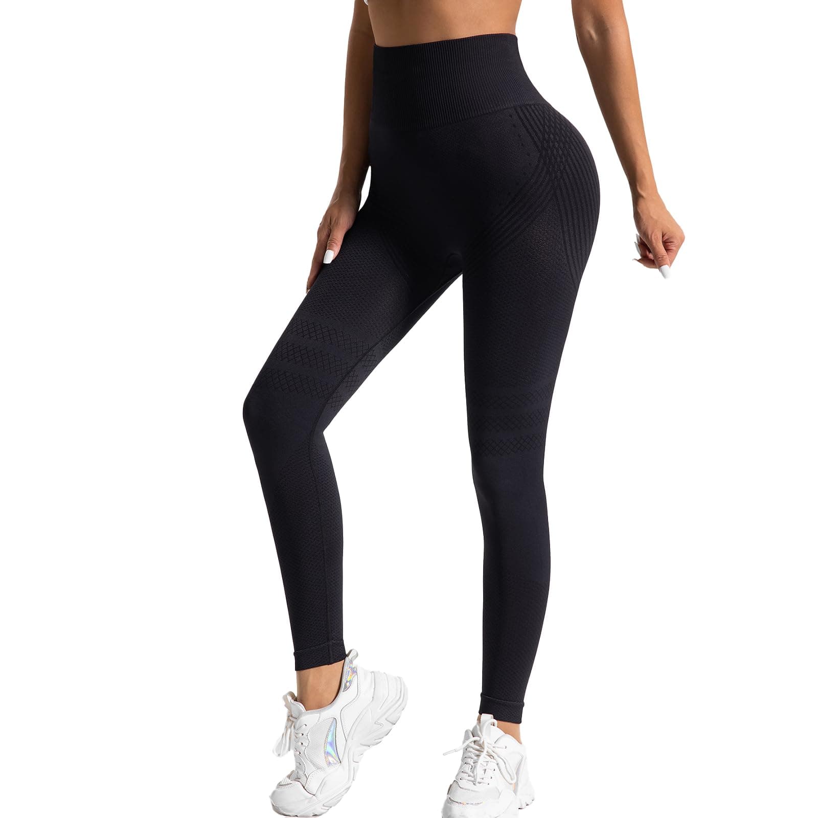 Cellumove 3D Leggings Anti Cellulite Kompression Damen, Bequeme Kompressionsleggins Lipödem, Push Up Scrunch Für Sport M Schwarz