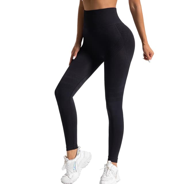 Cellumove 3D Leggings Anti Cellulite Kompression Damen, Bequeme Kompressionsleggins Lipödem, Push Up Scrunch Für Sport M Schwarz