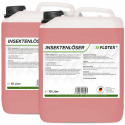 Flotex® Profi Insektenentferner Auto - 2x10L I Insektenlöser für Auto & Motorrad - Ideal für Glas, Kunststoff, Lack & Chrom I Lackschonender KFZ Insektenentferner- Für optimale Vorwäsche 2 x 10 Liter Angebot bei HelloDeals