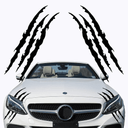 Monster Klaue Aufkleber, 2 Stück Augenbrauen Scheinwerfer Aufkleber Auto Wasserfeste Vinyl Decals Autoaufkleber Dekoration Monster Klaue AutoAufkleber Aesthetic Sticker (Schwarz) Angebot bei HelloDeals