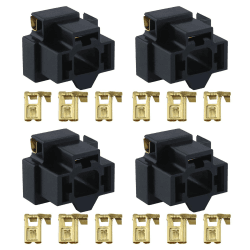 EMSea 4 Stück Auto H4 3-Pin Scheinwerfer Stecker Ersatz mit Klemmen H4 Glühbirne Reparatur Halter Stecker 12V Angebot bei HelloDeals