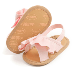 RVROVIC Baby Jungen Mädchen Sandalen Premium Weiche Anti-Rutsch Gummisohle Säugling Sommer Outdoor Schuhe Kleinkind Erste Walker 0-6 Monate 6 Rosa