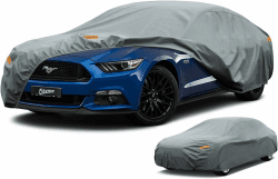 kayme Robustes Autoabdeckung Wasserdicht Atmungsaktiv, Vollgarage Autoplane für Regen Sonne Staub Schutz, Abdeckplane für Audi A5 S5 RS5, Ford Mustang, BMW 4 Series, Jaguar XK usw.(470 bis 490 cm) W3 - Für Limousine 470 Bis 490 cm Grau Angebot bei HelloDeals