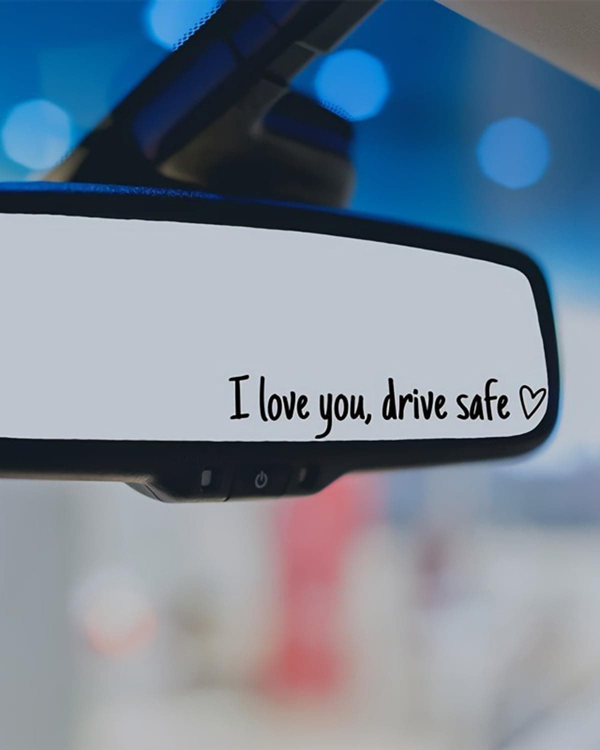 FUGLUS 6 Stück "I love you,drive safe" Drive Safe Spiegel Aufkleber, Vinyl Rückspiegel Aufkleber, Spiegel, Autodekoration Geschenk für Fahrer Frauen Männer Farbe2