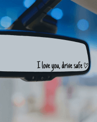 FUGLUS 6 Stück "I love you,drive safe" Drive Safe Spiegel Aufkleber, Vinyl Rückspiegel Aufkleber, Spiegel, Autodekoration Geschenk für Fahrer Frauen Männer Farbe2 Angebot bei HelloDeals