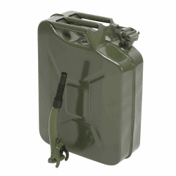Bonnlo 20L Stahlblech Kraftstoff Kanister, Metall Benzinkanister Reservekanister mit Ausgießer flexibel, Militärgrün Angebot bei HelloDeals