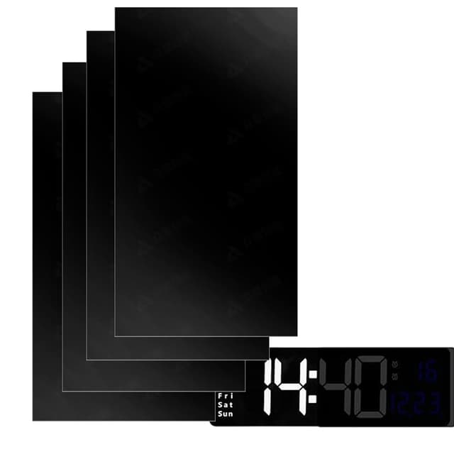 4 Blätter Tönungsfolie Fenster,Dimmer Led Licht Verdunkelungsfolie Folie Aufkleber,Auto Abdunkeln Abdeckung Film,Hitzebeständig Blocking Lampen Fensterfolie, für Screen Lampe Lichtblocker(Schwarz)