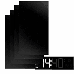 4 Blätter Tönungsfolie Fenster,Dimmer Led Licht Verdunkelungsfolie Folie Aufkleber,Auto Abdunkeln Abdeckung Film,Hitzebeständig Blocking Lampen Fensterfolie, für Screen Lampe Lichtblocker(Schwarz) Angebot bei HelloDeals