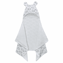 Baby-Badetuch mit Kapuze, 100% Baumwolle, besonders weich und saugfähig, große Größe 70 x 140 cm, Baby-Essentials-Badetuch für Neugeborene, Kleinkinder, Jungen und Mädchen Kaninchen