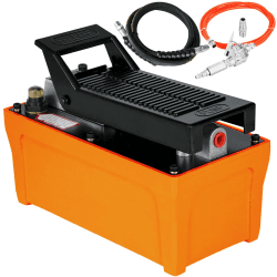 Mophorn 10000PSI 700Bar Fußpumpe 1/2 Gallone Air Hydraulic Pump mit Pedal für Industrie und Bau Lufthydraulikpumpe, Orange Angebot bei HelloDeals