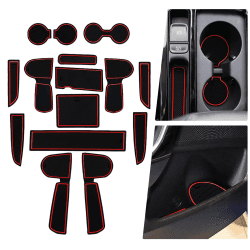 BIBIBO Gummimatten Antirutschmatten kompatibel mit Kia Ceed GT Proceed GT 2018-2024 / XCeed GT 2020-2024, Gummi-Automatten, Auto Matten, Anti-Rutsch-Matte, Aufbewahrungsbox rutschfeste Matten Rot-CEED Angebot bei HelloDeals