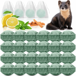 Marderschreck Auto - 24er-Pack Marderabwehrauto Anti Marten Kugeln, sicher für Menschen, Haustiere, Wirksames Marderabwehrmittel für Garten und Garage, Dachboden, Auto, Garten gegen Marder, Mäuse Angebot bei HelloDeals