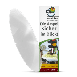 Spotter Ampelchecker - 1er Pack – Fresnel-Linse für die Autoscheibe – selbsthaftende Weitwinkellinse – Fresnelfolie – Ampel Besser sehen – Weitwinkelfolie für KFZ-Frontscheibe – für alle PKW geeignet 1er Set Angebot bei HelloDeals
