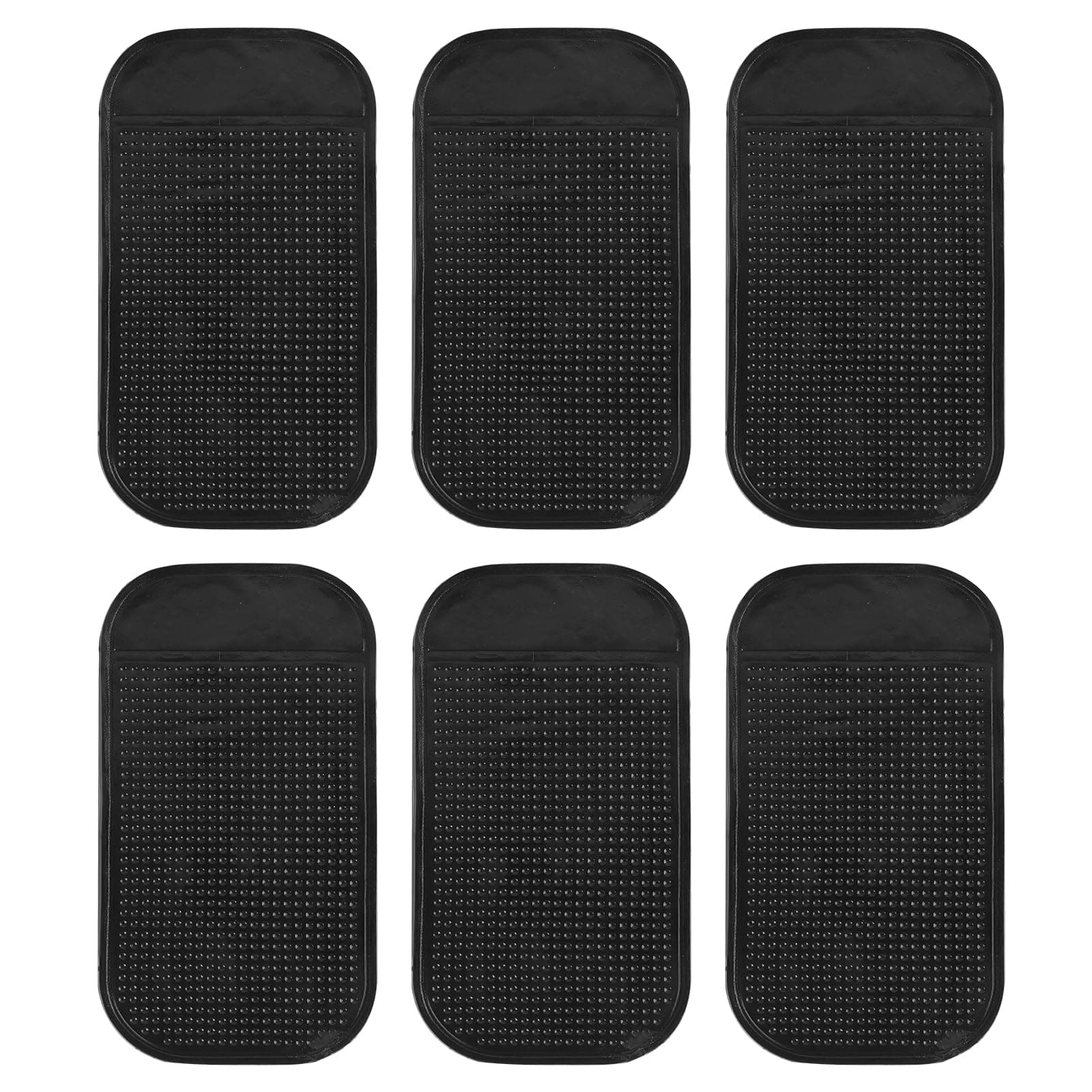 6 Stück Auto Armaturenbrett Anti Rutsch Matten, rutschfeste Anti Rutsch Pads für Handy, Schlüssel, Münzen & Brille, Wiederverwendbare Auto Antirutschmatte als Ablage Auto 14×8 cm