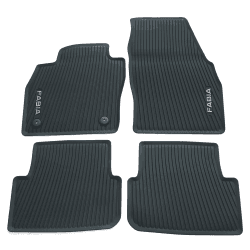 Skoda 6VB061500 Gummi Fußmatten 4X Gummimatten Allwettermatten, mit Fabia Schriftzug, Schwarz Angebot bei HelloDeals