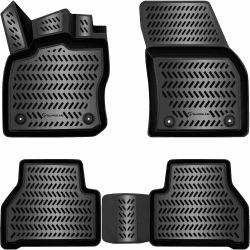 ELMASLINE 3D Gummimatten Set für VW Caddy 5 (V) 2020-2026 | Extra hoher 5cm Rand - Fußmatten Angebot bei HelloDeals