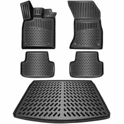 ELMASLINE 3D Gummimatten & Kofferraumwanne für Audi Q3 (F3) 2018-2025 | Fußmatten | Kofferraummatte | Zubehör