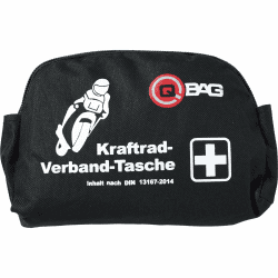 QBag Erste-Hilfe-Verbandtasche DIN 13167-2014 – Kompakt – Für Motorrad schwarz Angebot bei HelloDeals