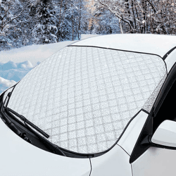 Auto Winter-Frostabdeckung - Windschutzscheibenabdeckung 150×100 cm Extra Dicke Abdeckung gegen Schnee EIS und Sonne UV- Wasser- & Staubschutz Faltbar passend für PKW SUV & LKW Angebot bei HelloDeals