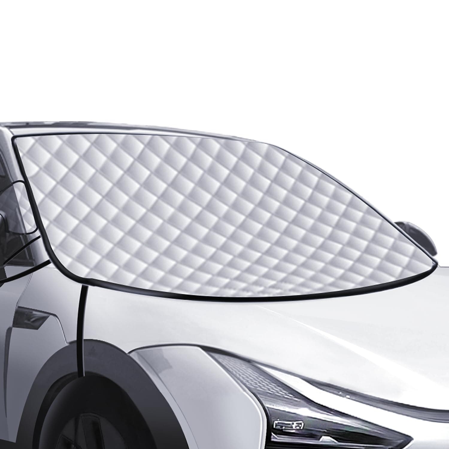Ultra-Dicke Windschutzscheibenabdeckung für SUV 193x157x126 cm, Frostschutz Auto gegen EIS & Schnee Groß, Winter Autoabdeckung für alle Modelle, Large or Small Car Hellsilber ohne Magneten Angebot bei HelloDeals