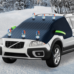 TZEKING Frontscheibenabdeckung,Windschutzscheibenabdeckung Auto 6 Magnet,Scheibenabdeckung,Auto Windschutzscheibenabdeckung,Frostschutz Auto Frontscheibe,Faltbar Scheibenabdeckung,Die Gegen,Schnee Oxford Stoff mit Magnet Grün Angebot bei HelloDeals