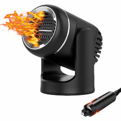 WEQNGIU Autoheizung, Tragbarer 12V Autoheizung-Defroster, 2-in-1-Schnell Heiz und Kühllüfter Defroster, Anschluss an den Zigarettenanzünder mit um 360 ° Drehbarer Basis, Schnelles Aufheizen für Autos Angebot bei HelloDeals