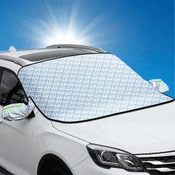 Frontscheibenabdeckung Winter - Auto Winter Frostabdeckung Auto Windschutzscheiben Abdeckung Autoscheibenabdeckung Winschutzscheiben Abdeckung Groß für Sommer Selbsthaftend UV Faltbar, 160x116cm Angebot bei HelloDeals